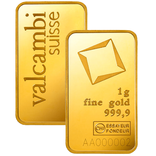 1 gram Valcambi Gold Bar - MintedMarket