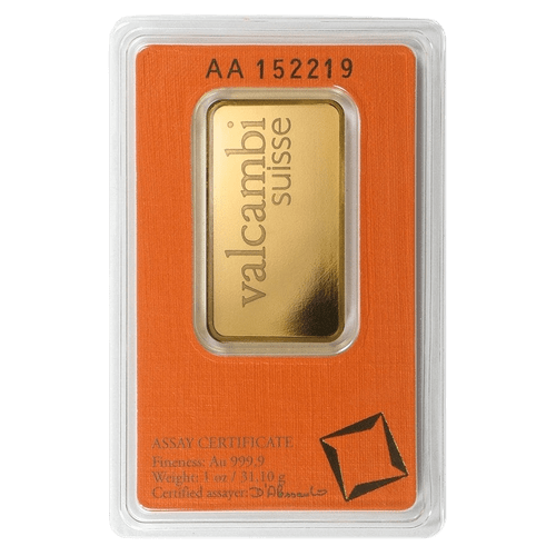 1 oz Valcambi Gold Bar - MintedMarket