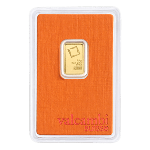 2.5 gram Valcambi Gold Bar - MintedMarket