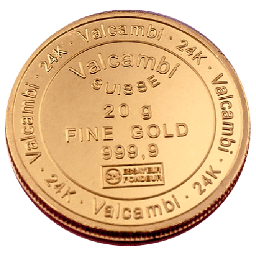 20 gram Rose Valcambi Gold Round Coin - MintedMarket