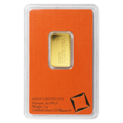 5 gram Valcambi Gold Bar - MintedMarket