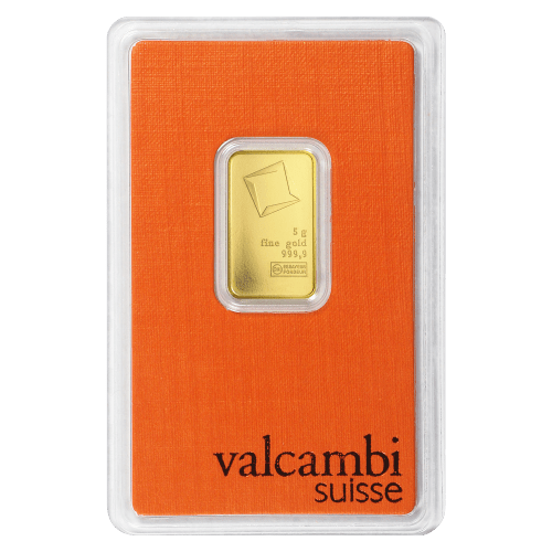 5 gram Valcambi Gold Bar - MintedMarket